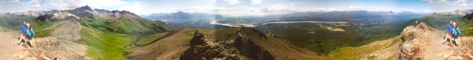 Panoramic view from Lazy Mt.