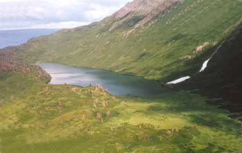 Aerial view of Emerald Lake