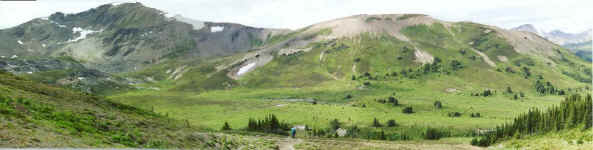 The view thru Snowbowl Pass.