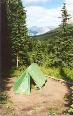 Our campsite at Snowbowl Campground.