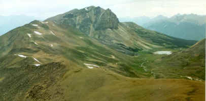 The view down behind Mt. Tekarra.