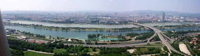 View of Vienna from Danube Tower