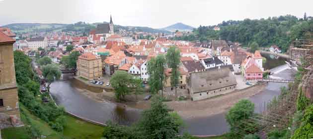 Panoramic view of Cesky Krumlov