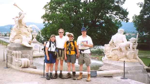 Group photo in garden