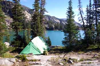 Our campsite at Dewey Lake