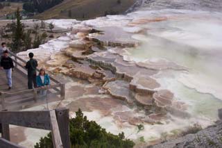 Diane at Mammoth Hot Springs