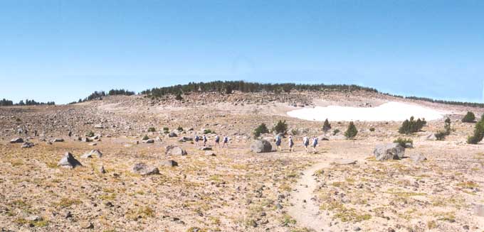 A section of the trail along the ridge