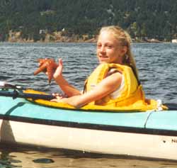 Amy and her seastar.