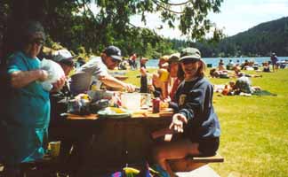 Picnic time at Cascade Lake.