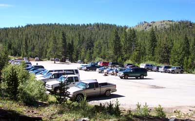 Trailhead parking lot