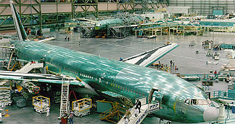 inside Boeing plant