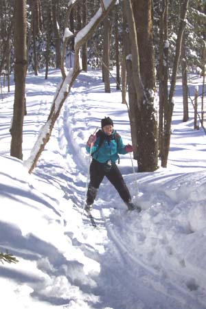 Diane trying to go uphill.